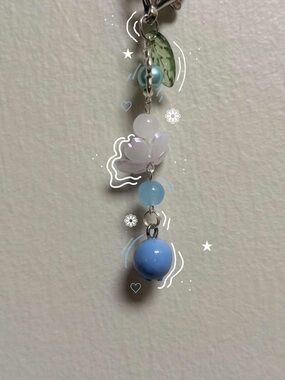 Handmade Blueberry Bag Charm